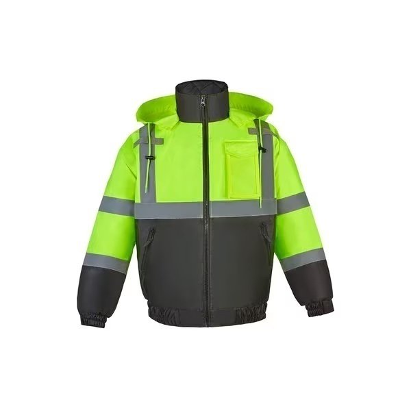 Light Weight High Viz Rain Jacket, 2X- Large, Lime, Class 3, 2W International, Mfr#: 155C-3 2XL