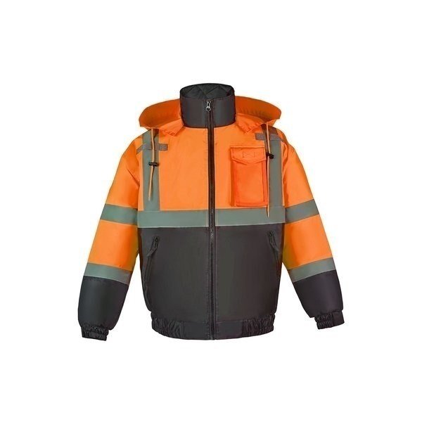 Hi-Viz Light Weight Bomber Jacket, X-Large, Orange, Class 3, 2W International, Mfr#: 230C-3 XL