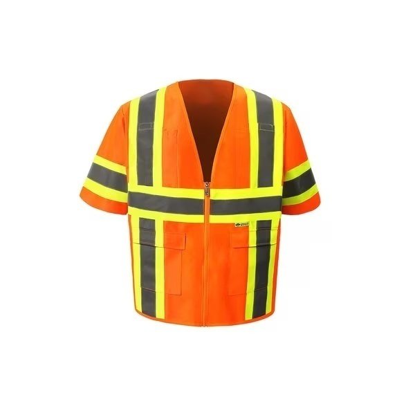 Class 3 Contrast High Viz Vest, X-Large, Orange, Class 3, 2W International, Mfr#: 7138C-3 XL