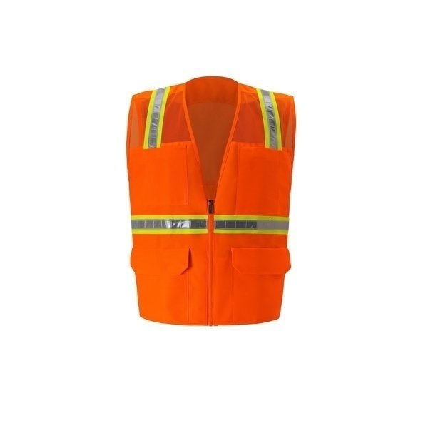 Multi-Pocket Safety Vest, 3X-Large, Orange, 2W International, Mfr#: 8038-M 3XL