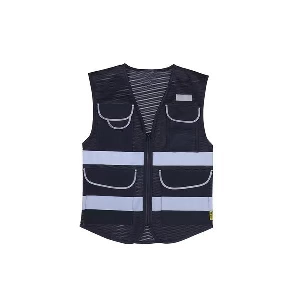 Premium Safety Vest, Black, Medium, 2W International, Mfr#: CV-BK M