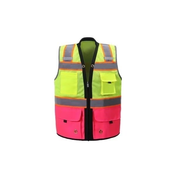 Orange Zipper Front Oralite High Viz Vest, X-Large, Class 3, 2W International, Mfr#: S8138C-3 XL