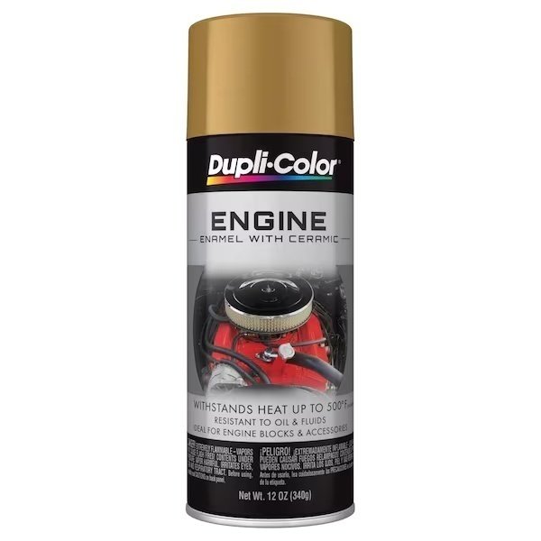 PAINT Heat Resistant to 500 Degrees Fahrenheit; Universal Gold; 12 Ounce Aerosol Spray Can, Vht, Mfr#: DE1604