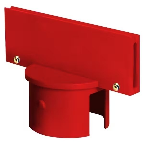 Red Medium Duty Stanchion Sign Adapter, 6PK, Mr. Chain, Mfr#: 92705-6