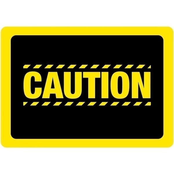 Caution Floor Sign 12in Diameter Non Slip Floor Sign, 5S Supplies, Mfr#: FS-CAUTSTP-12