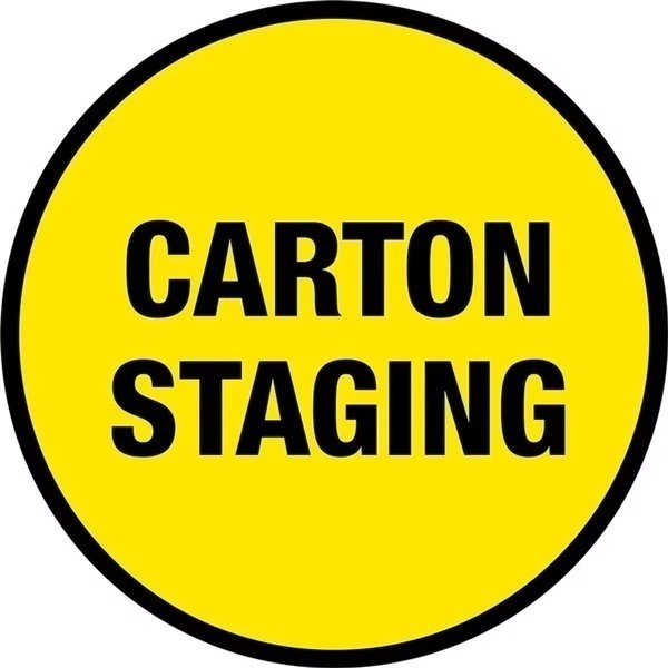 Trash Can 18in Diameter Non Slip Floor Sign, 5S Supplies, Mfr#: FS-TRASHCN-18