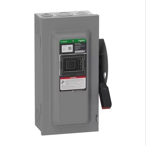 Non-Fusible Safety switch, 600V AC/DC, 3 pole, Schneider Electric, Mfr#: VHU362N