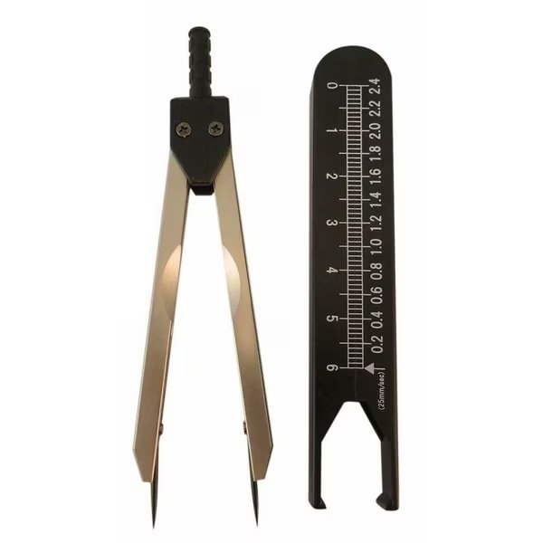 Black EKG Caliper with Cover Ruler, A2Z Scilab, Mfr#: A2Z-ZR674