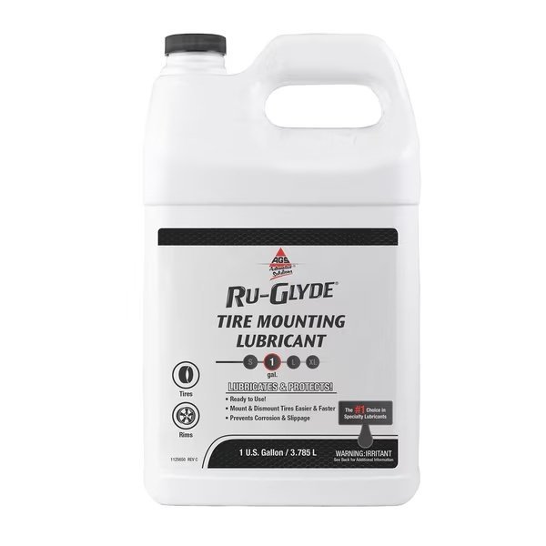 Ru-Glyde Tire Mounting and Rubber Lubricant, 1 Gallon Bottle, Ags, Mfr#: RG-18
