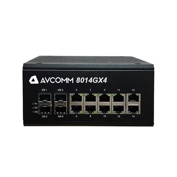 14-Port Fully Managed Industrial Ethernet Switch, Avcomm, Mfr#: 8014GX4