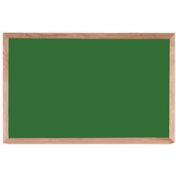 Porcelain on Steel Chalkboard  Solid Oak Wood Frame 24