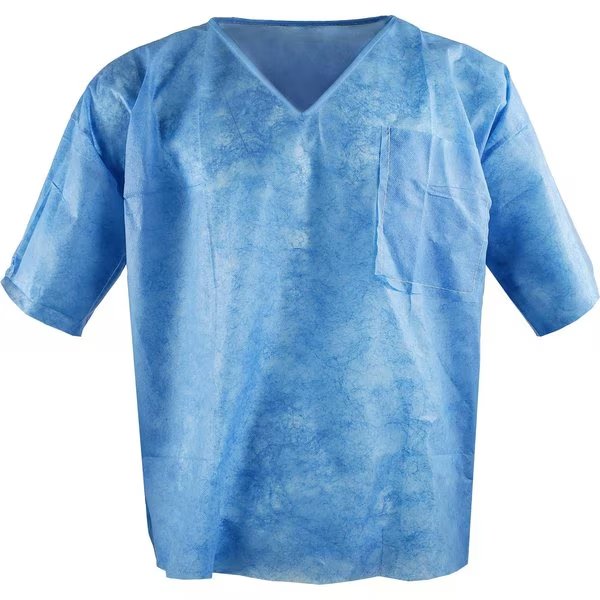 Disposable VNeck Scrub Top BlueLarge, Ironwear, Mfr#: 5300-B-LG