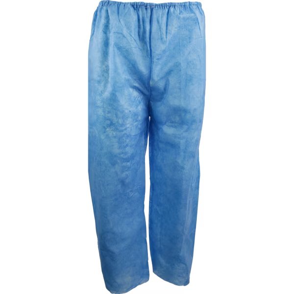 Disposable Scrub Pants with Elastic Waist BlueMedium, Ironwear, Mfr#: 5305-B-MD