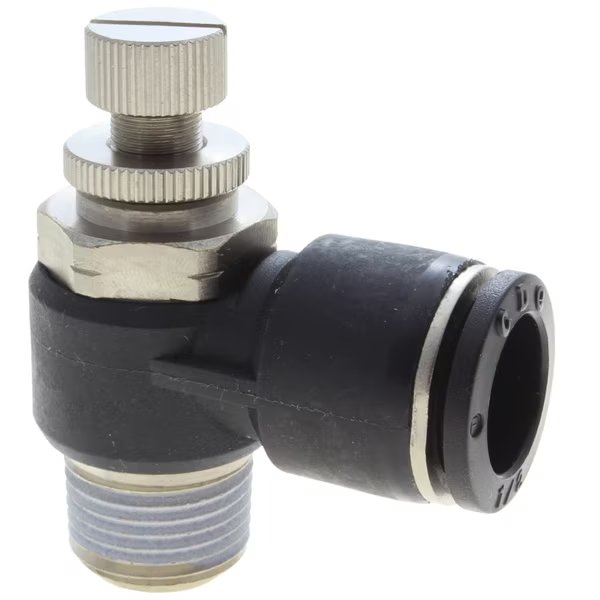 Fitting, PTC, Flow Control Elbow, 5/16"x 1/8" Male NPT