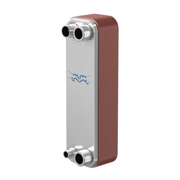 Brazed Plate Heat Exchanger, AISI 316L, Stainless Steel, Copper, 10 Plates - Subcooler - 12k BTU, Alfa Laval, Mfr#: ACH-30EQ-10H
