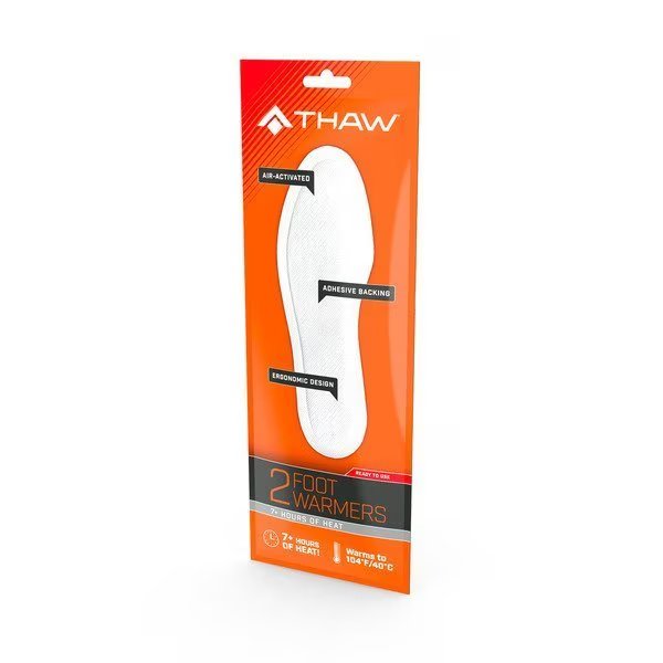 Air-Activated Disposable Insole Foot Warmers, Pair, Thaw, Mfr#: THA-FOT-0003