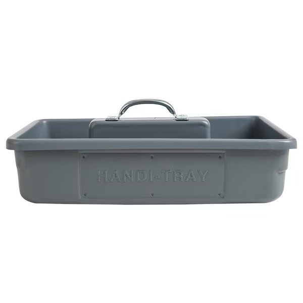Pro-Grade Tool Tote, Polyethylene, Gray, 18 in W x 12-3/4 in D x 4-1/2 in H, 5 PK, American Built Pro, Mfr#: T1025 P5