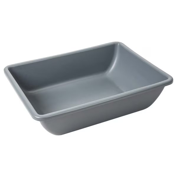 Storage Tote, Gray, HDPE, 26 in L, 20 in W, 7 in H, American Built Pro, Mfr#: T2620 P5
