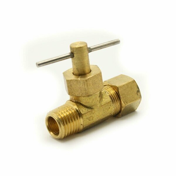 1/4 Inch Comp x 1/8 Inch MIP Straight Needle Valve, Thrifco Plumbing, Mfr#: 4400705
