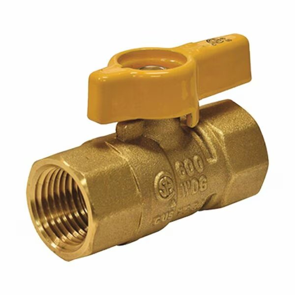 1 Inch FIP x 1 Inch FIP Brass Straight Gas Ball Valve, Thrifco Plumbing, Mfr#: 6415083