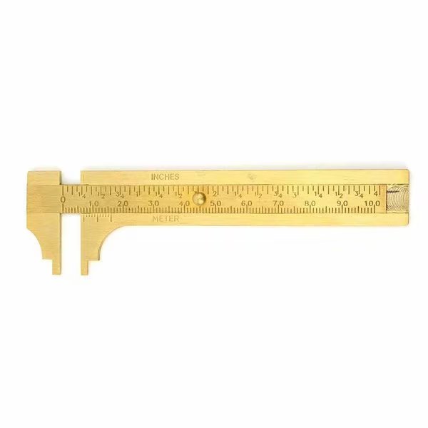 4 Inch 100mm Brass CALIPER Sliding Vernier Ruler Gauge Gem Tool Bead Measuring Inch, Big Horn, Mfr#: 19208