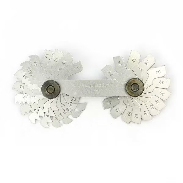 Screw Pitch Gauge 4-42 TPI, 28 Leaves, 60 Degree Threads, Big Horn, Mfr#: 19212