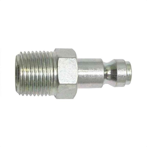 1/4 Inch Automotive Steel Coupler Plug x 3/8 Inch Male NPT, PK 100, Interstate Pneumatics, Mfr#: CPA461-100K