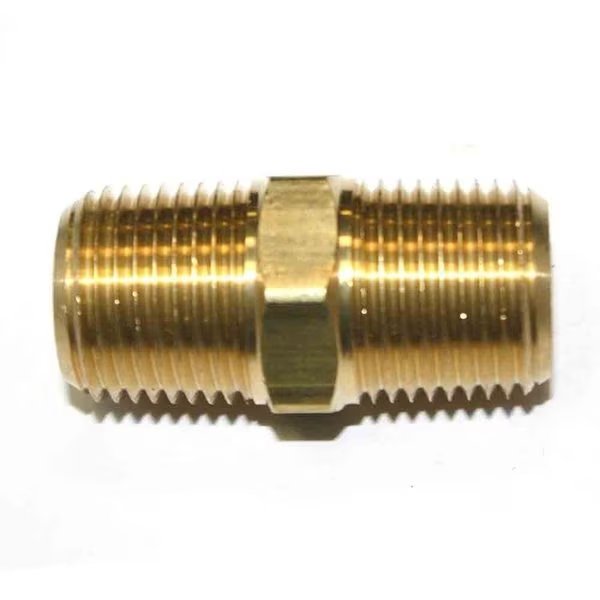 1/2 Inch NPT Male Brass Hex Nipple, Interstate Pneumatics, Mfr#: FA818