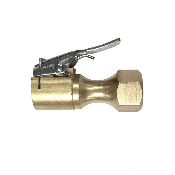 1/4 Inch FPT Straight Locking Foot Chuck with Clip and w/o Internal Shut-off Valve, Interstate Pneumatics, Mfr#: T32