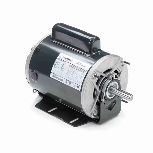 Fan and Blower HVAC/R Motor, 1 HP, 1 phase, 1800 RPM, 115/208-230 V, 56Z Frame, ODP, Marathon, Mfr#: 4688