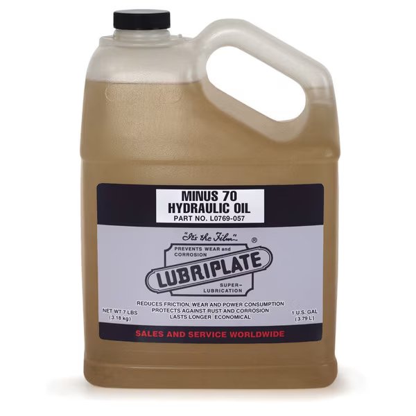 Minus 70 Hyd. Oil, 4/1 Gal Jugs, Iso-15, Super Duty, Low Temperature Hydraulic Fluid, Lubriplate, Mfr#: L0769-057