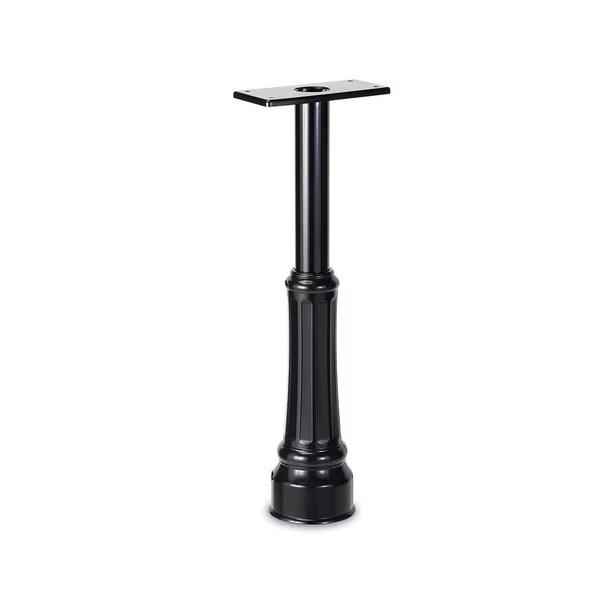 Basic Galvanized Steel Mailbox Post, Compatibility Code F, G, H, J, 7507B, Black, Architectural Mailboxes, Mfr#: 7507B