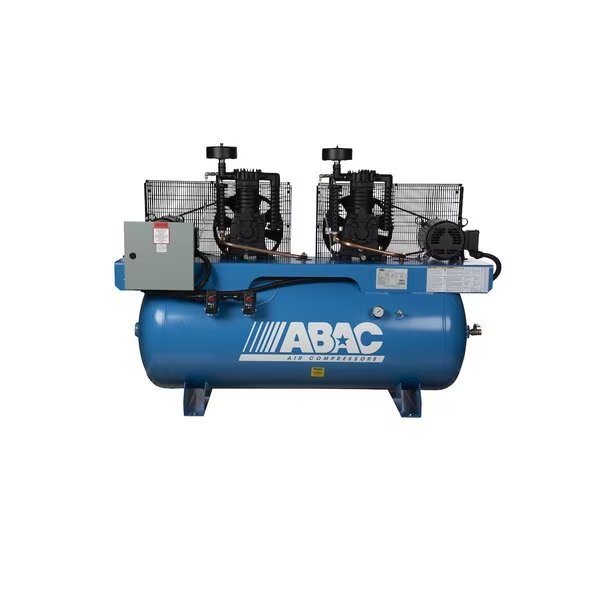 7.5 HP 460 Volt Three Phase Two Stage 80 Gallon Horizontal Air Compressor, Abac, Mfr#: AB7-4380HS