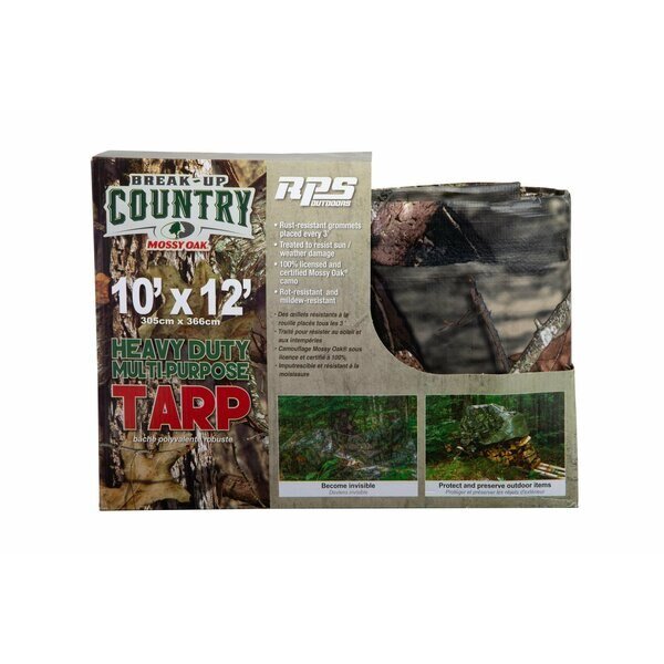 10 ft x 12 ft Tarp, Mossy Oak Camo, Rps Outdoors, Mfr#: SI-9002C