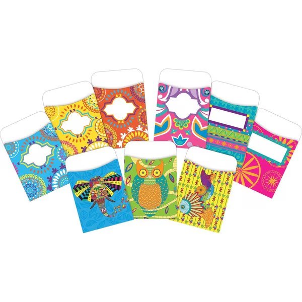 Colorful Library Pocket Set, 90/Set, Barker Creek, Mfr#: 4068