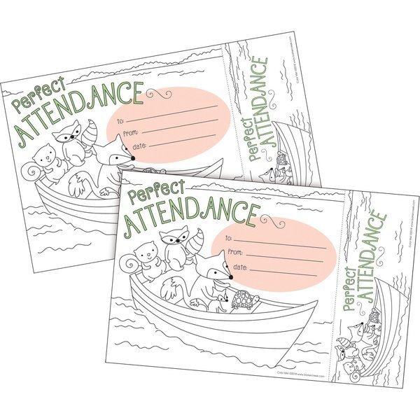 Color Me! Attendance Awards & Bookmarks Set, 60/Set, Barker Creek, Mfr#: 4147