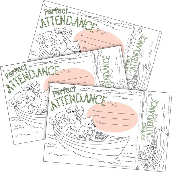 Color Me! Attendance Awards & Bookmarks Set, 90/Set, Barker Creek, Mfr#: 4164