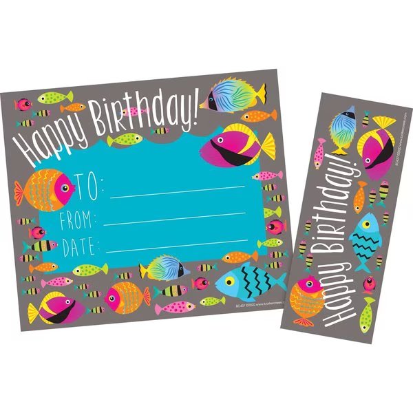 Kai Ola Happy Birthday Recognition Awards and Bookmarks, 30/Set, Barker Creek, Mfr#: 437