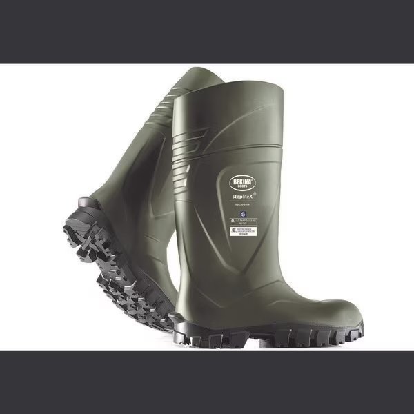 StepliteX SolidGrip PU Boot, Steel Toecap, Green-Black, Size 13, Bekina, Mfr#: XAN3P/9180AP531-13