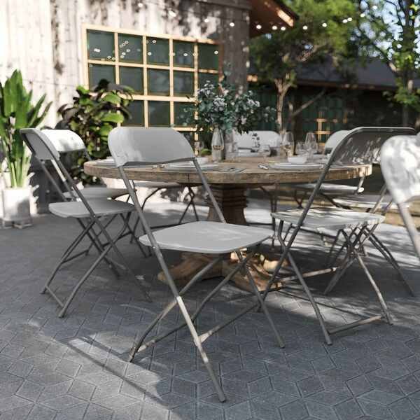 Hercules Series Plastic Folding Chair Beige - 2 Pack 650LB Weight Capacity Comfortable Event Chair-Lightweight Folding Chair, Flash Furniture, Mfr#: 2-LE-L-3-BEIGE-GG
