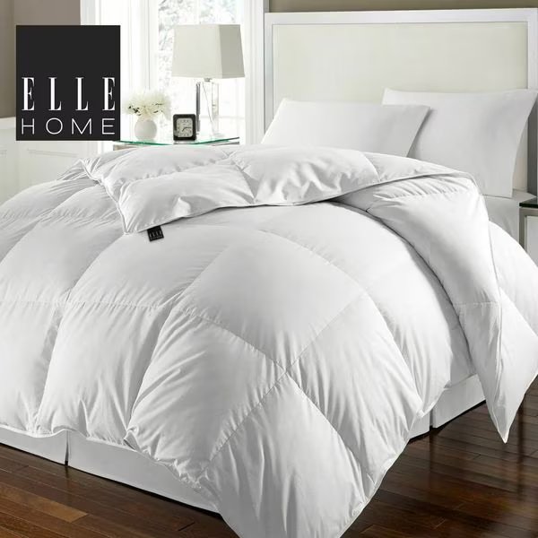 240 TC White Goose Feather & Down Comforter, White, Full/Queen, Elle, Mfr#: EL007452