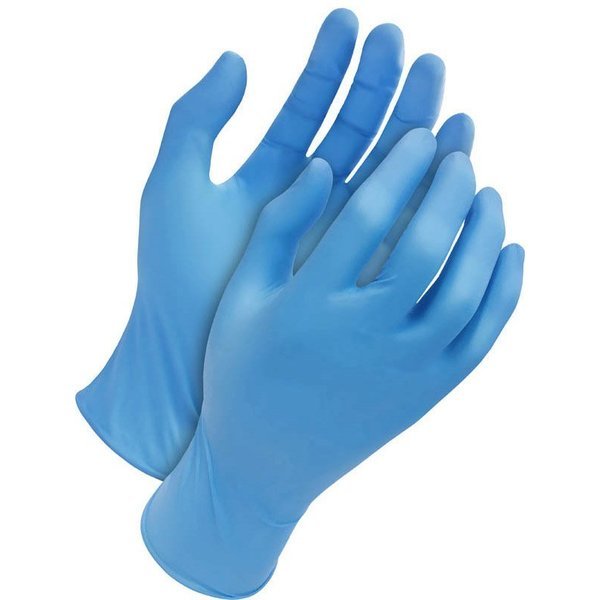 Nitrile Disposable Gloves, 4 mil Palm, Nitrile, Powder-Free, XL, 100 PK, Blue, Bdg, Mfr#: 99-1-6500-XL