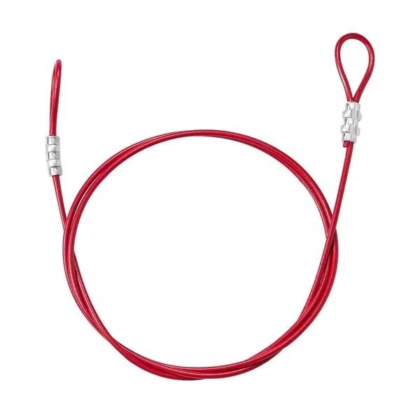 Double Looped Lockout Cable ABS Plastic 0.19 in Dia x 6 ft L Red, Brady, Mfr#: 170974
