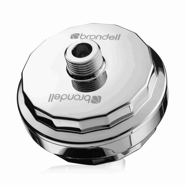 VivaSpring Compact Shower Filter - Polished Chrome, Brondell, Mfr#: CSF-PC