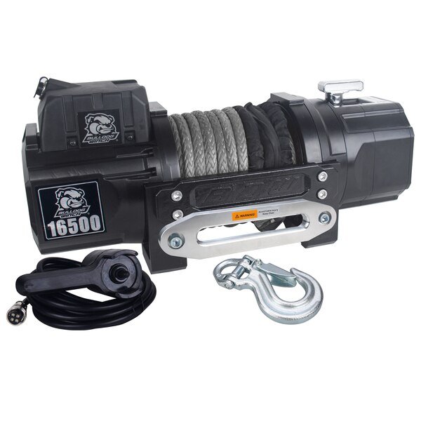 16500lb HD Synthetic rope, Bulldog Winch, Mfr#: 10058