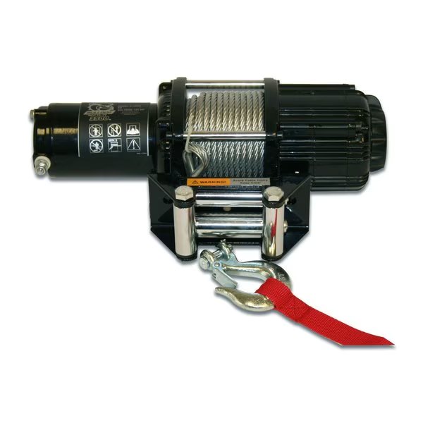 3500lb ATV/UTV Winch, Two Switches, Mnt Chnl, Rlr Frld, Bulldog Winch, Mfr#: 15005