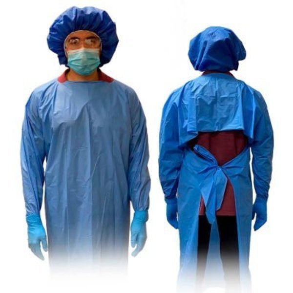 Keystone Isolation Gown, Level 3, Pack Of 100, Keystone Adjustable Cap Co, Mfr#: ISO-PE-HD