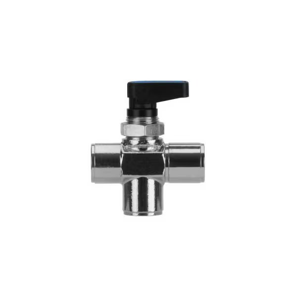 AIGNEP 3-Pos Mini Ball Valve 86710-04, Open Center, 1/4" Female Nptf - Min Qty 4, Alpha Technologies, Mfr#: 86710-04