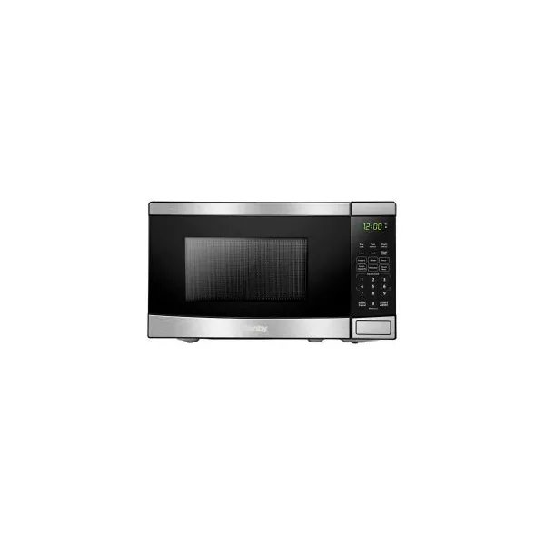 Danby Countertop Microwave, 700 Watts, 0.7 Cu.Ft. Capacity, Black & Silver, Danby Products, Mfr#: DBMW0721BBS