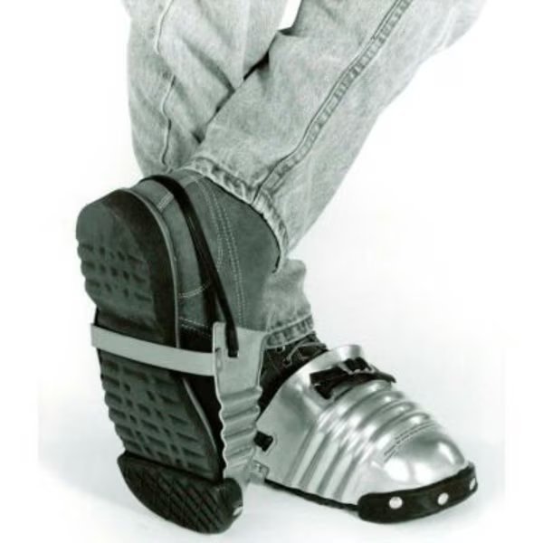 Ellwood Safety Men's Metal Foot Guards, Rubber Toe Clip, Rubber Strap, 5-1/2inW, Large, 1 Pair, Ellwood Safety Appliance Co., Mfr#: 200-5.5